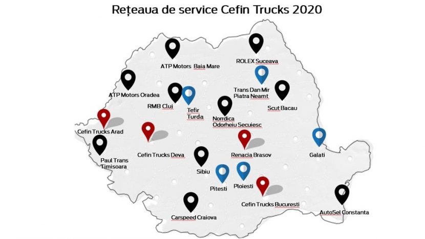 Cefin Trucks își extinde rețeaua de service și va repara și vehicule comerciale ușoare