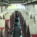 Sistem improvizat de separare a pasagerilor din autocare