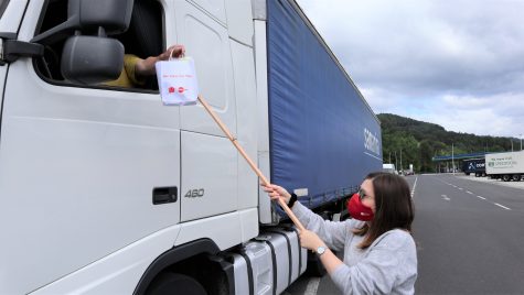 UTA oferă șoferilor de camion măști și dezinfectant în Austria
