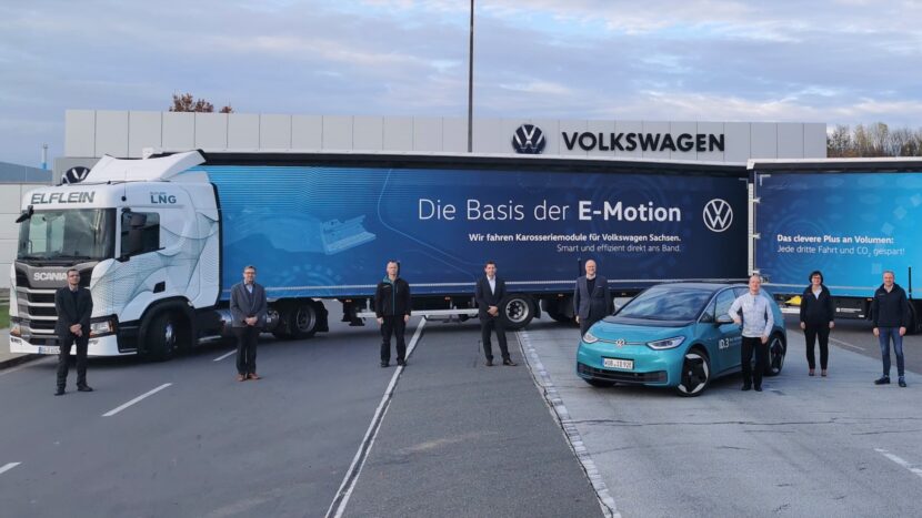Camion lung alimentat cu LNG pentru logistica Volkswagen