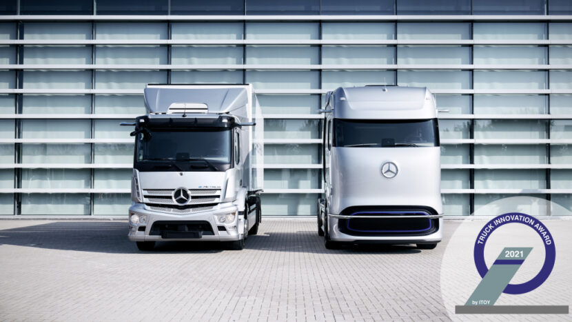Mercedes-Benz eActros și GenH2 Truck câștigă Truck Innovation Award 2021